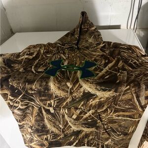 Under Armour Camouflage Hoodie with Blue Logo